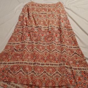 Skirt-midi skirt with sheer overtop